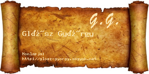 Glósz György névjegykártya