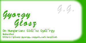 gyorgy glosz business card